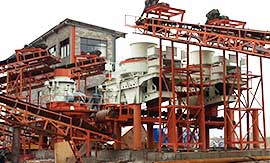 福建古田河卵石制沙生產線